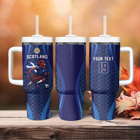 Custom World Football 2026 Scotland Tumbler With Handle Lion Mascot Go Scottish