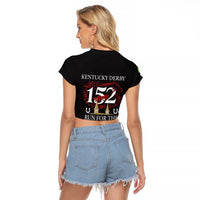 Kentucky Horse Racing 152nd Raglan Cropped T Shirt Run for the Roses 2026 Black Edition