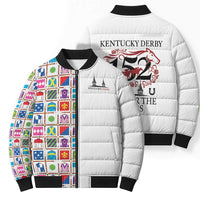 Kentucky Horse Racing 152nd Bomber Puffer Jacket Run for the Roses 2026 White Edition