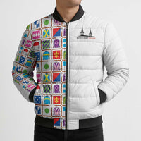 Kentucky Horse Racing 152nd Bomber Puffer Jacket Run for the Roses 2026 White Edition