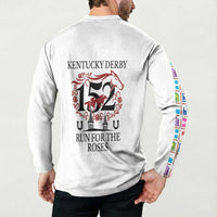 Kentucky Horse Racing 152nd Button Sweatshirt Run for the Roses 2026 White Edition