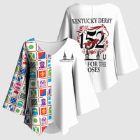 Kentucky Horse Racing 152nd Kimono Sleeve Blouse Run for the Roses 2026 White Edition