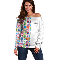 Kentucky Horse Racing 152nd Off Shoulder Sweater Run for the Roses 2026 White Edition