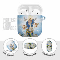 Italy Immaculate Conception Feast Day AirPods Case Virgin Mary with Cross And Lily Flower - Wonder Print Shop