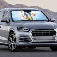 Italy Immaculate Conception Feast Day Auto Sun Shade Virgin Mary with Cross And Lily Flower - Wonder Print Shop