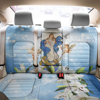 Italy Immaculate Conception Feast Day Back Car Seat Cover Virgin Mary with Cross And Lily Flower - Wonder Print Shop