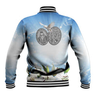 Italy Immaculate Conception Feast Day Baseball Jacket Virgin Mary with Cross And Lily Flower LT19