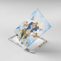 Italy Immaculate Conception Feast Day Canvas Wall Art Virgin Mary with Cross And Lily Flower - Wonder Print Shop