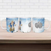 Italy Immaculate Conception Feast Day Ceramic Mug Virgin Mary with Cross And Lily Flower - Wonder Print Shop