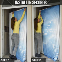 Italy Immaculate Conception Feast Day Door Cover Virgin Mary with Cross And Lily Flower - Wonder Print Shop