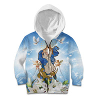 Italy Immaculate Conception Feast Day Kid Hoodie Virgin Mary with Cross And Lily Flower LT19