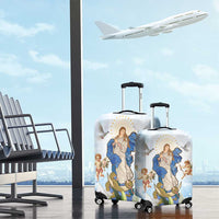 Italy Immaculate Conception Feast Day Luggage Cover Virgin Mary with Cross And Lily Flower - Wonder Print Shop