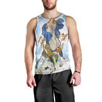 Italy Immaculate Conception Feast Day Men Tank Top Virgin Mary with Cross And Lily Flower LT19