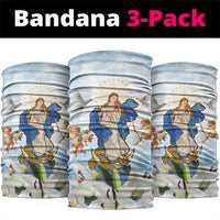 Italy Immaculate Conception Feast Day Neck Gaiter Virgin Mary with Cross And Lily Flower - Wonder Print Shop