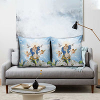 Italy Immaculate Conception Feast Day Pillow Cover Virgin Mary with Cross And Lily Flower - Wonder Print Shop