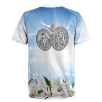 Italy Immaculate Conception Feast Day Rugby Jersey Virgin Mary with Cross And Lily Flower LT19