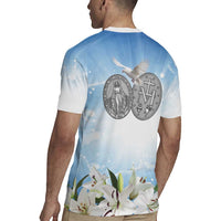 Italy Immaculate Conception Feast Day Rugby Jersey Virgin Mary with Cross And Lily Flower LT19