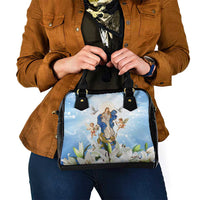 Italy Immaculate Conception Feast Day Shoulder Handbag Virgin Mary with Cross And Lily Flower - Wonder Print Shop