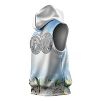 Italy Immaculate Conception Feast Day Sleeveless Hoodie Virgin Mary with Cross And Lily Flower - Wonder Print Shop