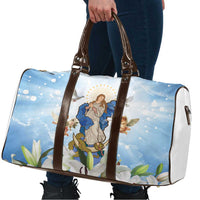 Italy Immaculate Conception Feast Day Travel Bag Virgin Mary with Cross And Lily Flower - Wonder Print Shop