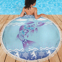 Cardiganshire Wales Christmas Beach Blanket Ceredigion Herring Celtic Knot - Wonder Print Shop