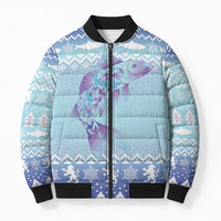 Cardiganshire Wales Christmas Bomber Puffer Jacket Ceredigion Herring Celtic Knot - Wonder Print Shop