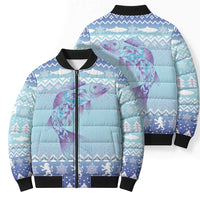 Cardiganshire Wales Christmas Bomber Puffer Jacket Ceredigion Herring Celtic Knot - Wonder Print Shop