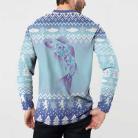 Cardiganshire Wales Christmas Button Sweatshirt Ceredigion Herring Celtic Knot - Wonder Print Shop