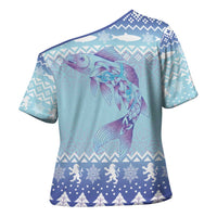 Cardiganshire Wales Christmas Cross Shoulder Shirt Ceredigion Herring Celtic Knot - Wonder Print Shop