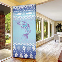 Cardiganshire Wales Christmas Door Cover Ceredigion Herring Celtic Knot - Wonder Print Shop
