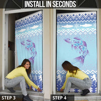 Cardiganshire Wales Christmas Door Cover Ceredigion Herring Celtic Knot - Wonder Print Shop