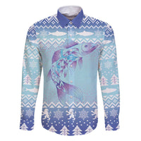 Cardiganshire Wales Christmas Family Matching Mermaid Dress and Hawaiian Shirt Ceredigion Herring Celtic Knot - Wonder Print Shop