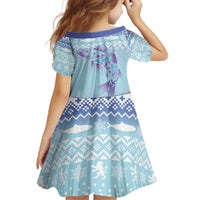 Cardiganshire Wales Christmas Family Matching Off The Shoulder Long Sleeve Dress and Hawaiian Shirt Ceredigion Herring Celtic Knot - Wonder Print Shop