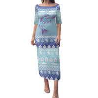 Cardiganshire Wales Christmas Family Matching Puletasi and Hawaiian Shirt Ceredigion Herring Celtic Knot - Wonder Print Shop