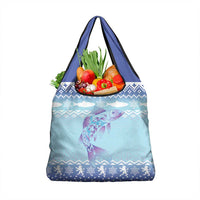 Cardiganshire Wales Christmas Grocery Bag Ceredigion Herring Celtic Knot - Wonder Print Shop