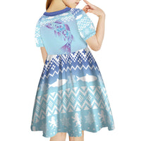 Cardiganshire Wales Christmas Kid Short Sleeve Dress Ceredigion Herring Celtic Knot - Wonder Print Shop