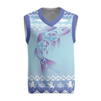 Cardiganshire Wales Christmas Knitted V-Neck Vest Ceredigion Herring Celtic Knot - Wonder Print Shop