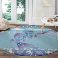 Cardiganshire Wales Christmas Round Carpet Ceredigion Herring Celtic Knot - Wonder Print Shop