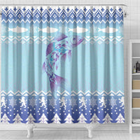 Cardiganshire Wales Christmas Shower Curtain Ceredigion Herring Celtic Knot - Wonder Print Shop
