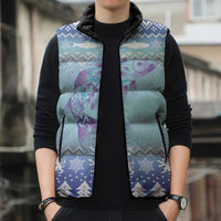 Cardiganshire Wales Christmas Sleeveless Puffer Jacket Ceredigion Herring Celtic Knot - Wonder Print Shop