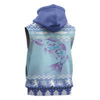 Cardiganshire Wales Christmas Sleeveless Zip Hoodie Ceredigion Herring Celtic Knot - Wonder Print Shop