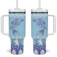 Cardiganshire Wales Christmas Tumbler With Handle Ceredigion Herring Celtic Knot - Wonder Print Shop