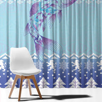 Cardiganshire Wales Christmas Window Curtain Ceredigion Herring Celtic Knot - Wonder Print Shop