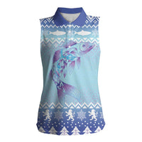 Cardiganshire Wales Christmas Women Sleeveless Polo Shirt Ceredigion Herring Celtic Knot - Wonder Print Shop