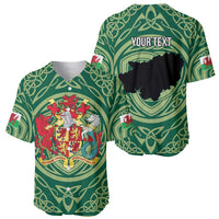 Personalized Carmarthenshire Wales Baseball Jersey Map and Emblem Celtic Style - Wonder Print Shop