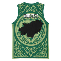 Personalized Carmarthenshire Wales Basketball Jersey Map and Emblem Celtic Style - Wonder Print Shop