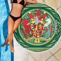 Personalized Carmarthenshire Wales Beach Blanket Map and Emblem Celtic Style - Wonder Print Shop