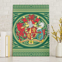 Personalized Carmarthenshire Wales Canvas Wall Art Map and Emblem Celtic Style - Wonder Print Shop