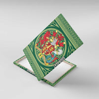 Personalized Carmarthenshire Wales Canvas Wall Art Map and Emblem Celtic Style - Wonder Print Shop