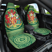 Personalized Carmarthenshire Wales Car Seat Cover Map and Emblem Celtic Style - Wonder Print Shop